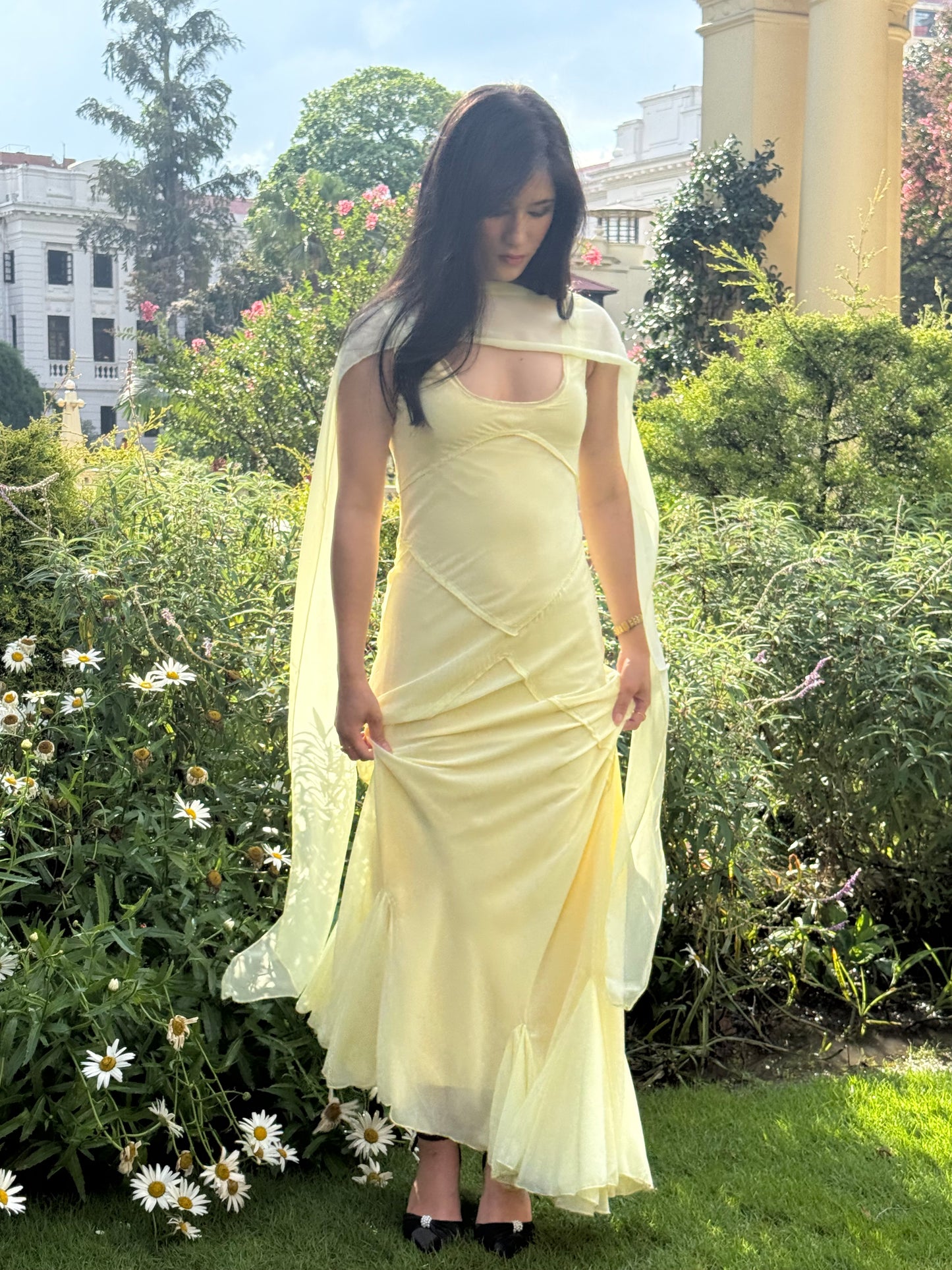 yellow 90s diva Dress