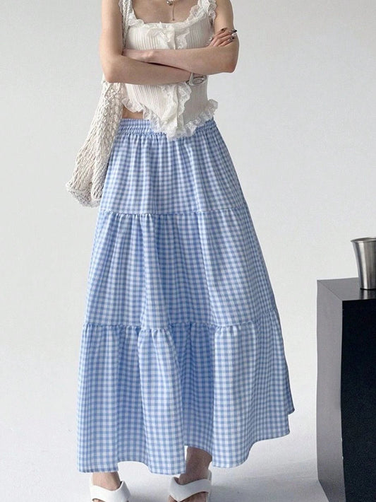 Gingham Blue skirt